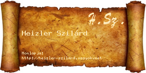Heizler Szilárd névjegykártya