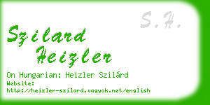szilard heizler business card